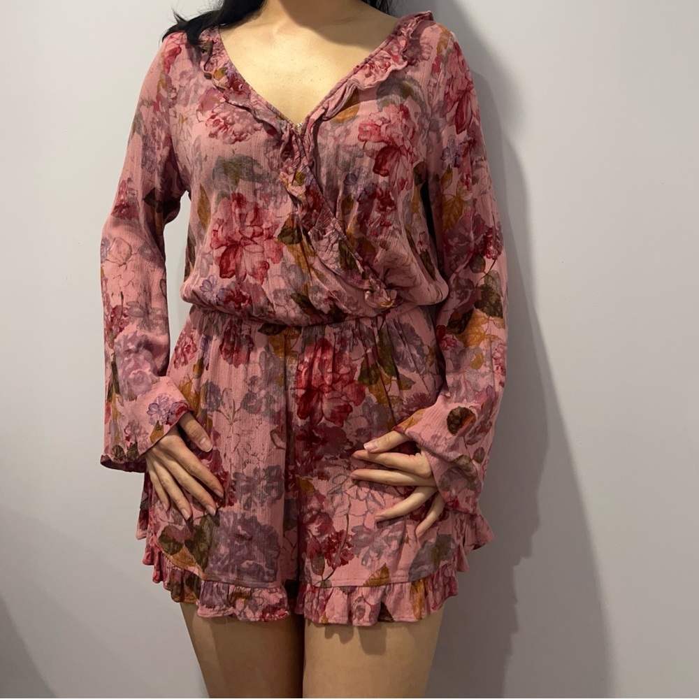 Mossimo Pink Floral Romper
